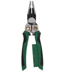 SASKATE 8 In 1 Wire Stripper Pliers With Voltage Tester Multi Functional Crimping Cutting Tool For Electrical Work High Carbon Steel, front view