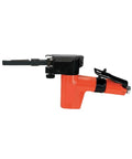 Heavy Duty Pneumatic Air Belt Sander And Industrial Belt Grinder 10 X 330 Mm, orange tool with adjustable torque for sanding.