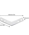 Heavy Duty 135 Degree Reinforcement Plate Side Connection Bracket For Barns, Garages, Gates, And Sheds, steel with flush holes