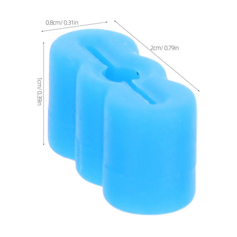 Blue rubber end cap from 20 Piece Drawer Slide Rubber Bumpers End Caps For Silent Smooth Operation In Furniture Drawers Replacement Stops