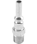 1/4 Inch MNPT L Style Plug Push Type Sleeve Release Silver Case Hardened Steel Plated for air shop use