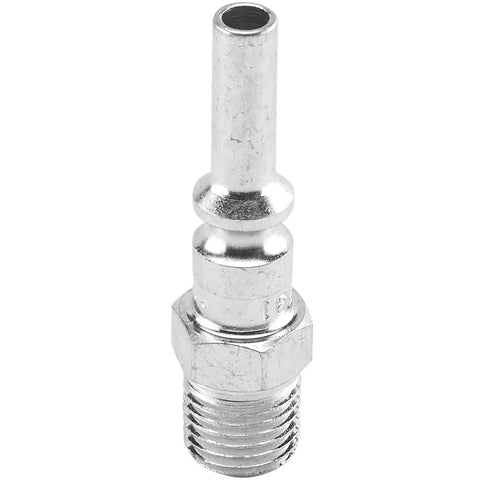 1/4 Inch MNPT L Style Plug Push Type Sleeve Release Silver Case Hardened Steel Plated for air shop use