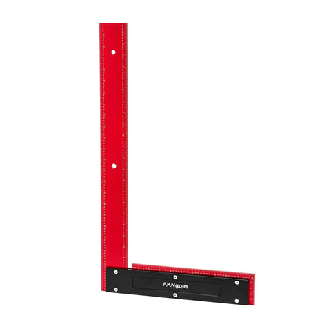 Pro Grade Aluminum Woodworking Square For Layout And Joinery Self Standing With Shoulder Lip And Laser Engraved Scales 24 Inch