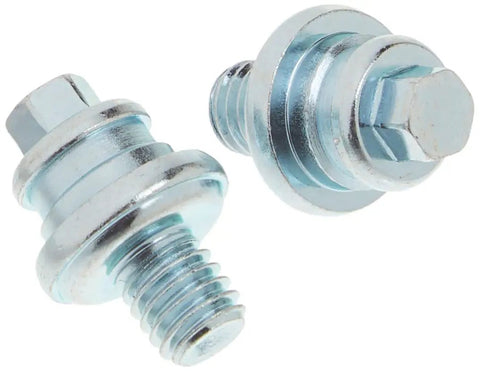 Heavy Duty Side Battery Terminal Bolts 3/8 16 Thread 1 1/8 Inch Long Straight Swap Genuine Steel Pair Universal Fit For Trucks, shiny steel bolts.