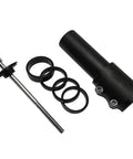 Aluminum One And One Eighth Inch Threadless Bike Handlebar Riser Stem Extender Head Up Raiser Forged 6061 Alloy black view
