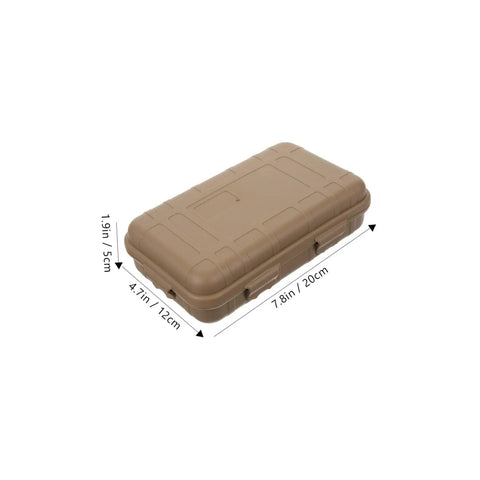 Three-Piece Survival Storage Case Set for Outdoor Junkies Ultra-Tough Shockproof and Sealed Organizer with dimensions visible