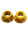 Two Pack 7075 Aluminum Wheel Hub Axle Nuts M10xP1 Bolt Screws For Front And Rear Bike Wheels Lightweight Yet Durable