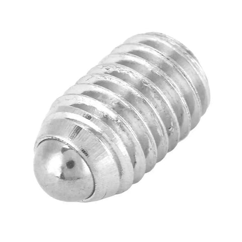 M8 spring ball plunger showing detailed stainless steel construction for pneumatic tool maintenance, 20 Pack Heavy-Duty M8 Spring Ball Plungers, Slick Stainless Steel Hex Socket Inserts, Hardcore Precision Threaded Push-Fit Fasteners For Pneumatic Tool Maintenance And Gear Upgrades With Top-Shelf Reliability.