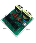140KHz Ultrasonic Cleaner Driver Board Kit With Transducer For Car Washers And Home Washing Machines Easy Install 150W 220V PCB Circuit Board with dimensions 95mm x 102mm showing coils and capacitors