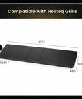 Folding Front Shelf For Recteq Deck Boss 800 Pellet Grill, Extra Prep Space And Storage, black 37.7 by 10.5 inch