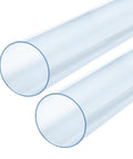 Badass Clear Pvc Pipe Two Point Five Inch By Thirty Six Inch Two Pack Rigid Plastic Tubing For Dust Collection Systems, showing clear pipe ends.