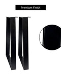 Heavy Duty Metal Table Leg Set 15.7 Inch High By 17.8 Inch Wide For Furniture DIY Sturdy Desk Stool Chairs Coffee Tables Black