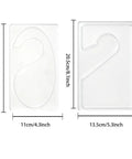 2 Piece Heavy Duty Acrylic Baby Closet Divider Router Template With Curved Hanger Cutting Stencil, 19.5cm by 11cm sizes.