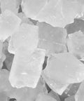 Close-up of smooth nugget ice produced by the Badass Commercial Cubelet Ice Machine, showcasing crystal-clear ice pieces.