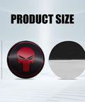 Killer Aluminum Wheel Center Hub Caps Set Of 4 Universal Fit For Any Ride Waterproof Rustproof Automotive Rim Covers showing product size.