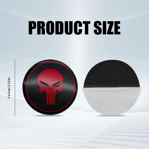 Killer Aluminum Wheel Center Hub Caps Set Of 4 Universal Fit For Any Ride Waterproof Rustproof Automotive Rim Covers showing product size.
