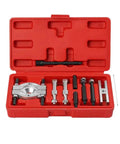 Real Deal 9 Piece Bearing Separator And Puller Tool Kit For Car Repair Shops Durable Heavy Duty Removal Gear With Sweet Red Storage Case Organizer Box For Garage Legends Or Pro Mechanics In The Game. 9-piece bearing separator kit in red case