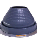 Gray Silicone Roof Jack Flashing Boot for Round Pipe OD 5 to 9 Inches, heavy-duty flexible roofing seal displayed on white background.