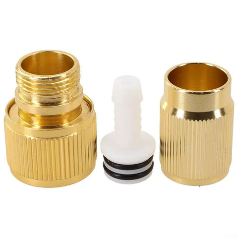 Heavy Duty Brass Quick Coupling Connectors For Garden Misting And Car Wash Expandable Water Hose Repair Kit With Durable Adapter Fittings, brass fittings