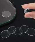 Ultra Soft Glass Table Top Bumpers Set of 20 No Slip Pads for Glass Tables, Transparent Non Adhesive Rubber Cushions, round shape