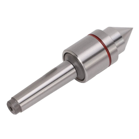 MT2 Live Center For Lathe Tailstock With 60 Degree Center Tip Triple Ball Bearing System High Carbon Steel Construction