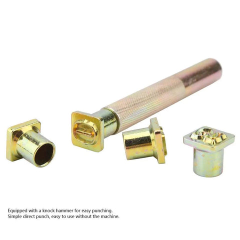 13mm Metal Number Stamp Set 0 to 8 With Knock Hammer, handheld stamping tool parts for leather, plastic, and metals