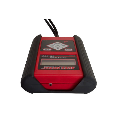 Handheld Battery Tester For Flooded Deep Cycle And AGM Batteries, Real World 40 Amp Load To Simulate Use, Detects Discharged Cells And Bad Cells, Includes Reverse Polarity Protection, Wide 100 To 1600 CCA Range, red handheld unit