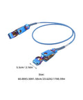 Blue fencing foil cord for epee mask with clamp clear body cable wire head clip portable training wire accessory for safe sparring