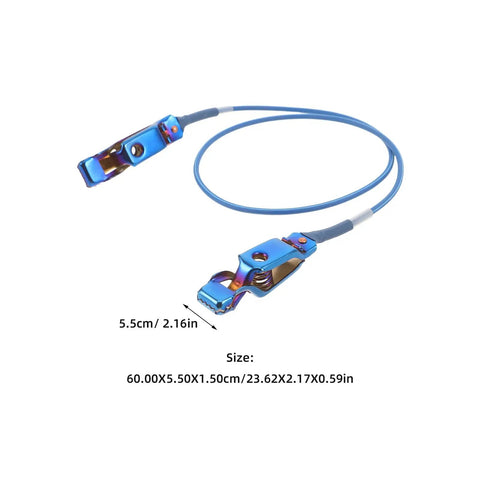 Blue fencing foil cord for epee mask with clamp clear body cable wire head clip portable training wire accessory for safe sparring