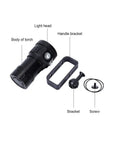 Parts of 18000 Lumen Diving Beast Flashlight IPX8 Underwater Light 500M Submersible LED Flashlight with aluminum body and accessories