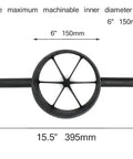 Heavy Duty Bamboo Splitter 6 Cut Tool For Evenly Dividing Bamboo Into Six Pieces Steel Construction Black Finish Top View