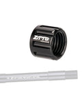 Super Durable Aluminum Bike Thru Axle Nut 12mm 15mm Thread Quick Release Cap showing a black aluminum nut for bike hub skewer accessory.