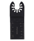 Close-up of a single blade from the 33 Piece Universal Oscillating Multitool Blade Set Heavy-Duty With High Carbon Steel Blades for wood.