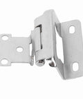 2 Pack Self Closing Cabinet Hinges For Kitchen And Bathroom High Strength Steel Semi Wrap Overlay Easy Install For RV Boat Campervan Champagne Finish Durable Quiet Close.