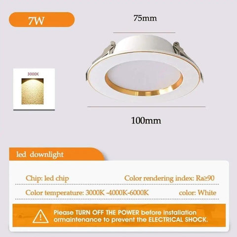 JUDYSSY 8Pack White Baffle Trim LED Recessed Can Retrofit Light 3.9 Inch Ultra Thin LED with 3000K color temperature.