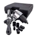 Heavy Duty 1/2 Inch Air Impact Wrench And 3/8 Inch Air Ratchet Combo Kit With 5-Piece Socket Set And Carrying Case Up To 500 Ft-Lbs Max Torque For Pro Grade Performance