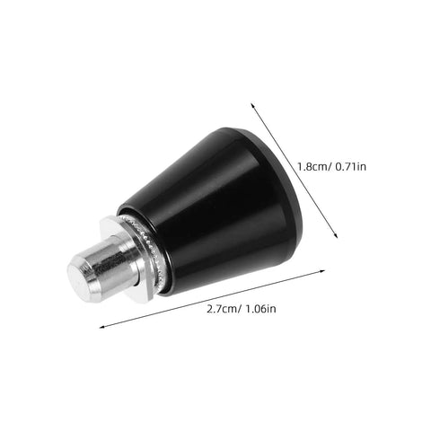 Four Piece Heavy Duty Mechanical Knob Plunger With Rock Solid Spring Lock Pin, 2.7cm durable black steel knob for factory setups.