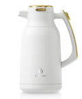 Thermal Stainless Steel Coffee Carafe With Double Wall Vacuum Insulation 68 Ounces Heat And Cold Retention BPA Free SUS304 Steel White Gold