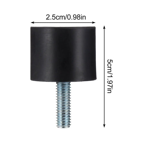 4 Pack Rubber Vibration Isolators Mounts For Engines And Compressors, Heavy Duty Anti Vibration Pads For Equipment Safety, Premium Black Rubber Mounts Built For Tough Industrial Use, 2.5cm x 5cm
