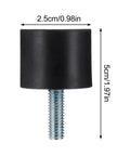 4 Pack Rubber Shock Absorber Mounts For Gym Gear And Generators, Heavy Duty Vibration Isolators That Cut Noise, Damp Shock, Protect Sensitive Devices, And Extend Gear Life, 2.5cm x 5cm threaded black rubber mount