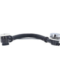 Onythral Bathtub Overflow Drainer Easy Install, flexible drain pipe with chrome cover, durable plastic construction.