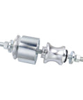 Side view of chrome wheel bearing removal tool with threaded studs and nuts.