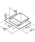 Heavy Duty Steel Roof Cap For 3.25 By 10 Inch Ducts And Up To 8 Inch Round Ducts For Range Hoods LoSone Fans And Bath Ventilation Fans Black Finish Weather Resistant And Easy To Install technical dimensions diagram
