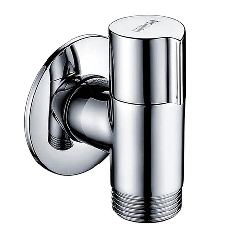 No-Nonsense Backflow Preventer Valve For Washer And Dishwasher, Chrome Solid Brass Angle Valve, Wall Mount, G1/2 Inlet To G3/4 Outlet