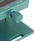 Close-up of a green adjustable clamp on a Rotatable LCD Screen Separator Heating Tool With Suction Cup And Adjustable Clamp For Mobile Phone Repair Diy Friendly Screen Replacement Easy To Apply On Various Phones And Safe For Rear Covers.