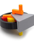 3D Printed PLA planetary gear model in gray, black, and orange for DIY mechanical learning and STEM projects.