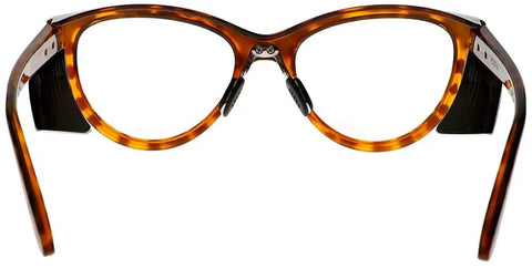 Rad Cat Eye Radiation Safety Glasses For Women, Lead Glasses With .75mm Pb Radiation-Reducing Lenses, Tortoise Frame, Side View