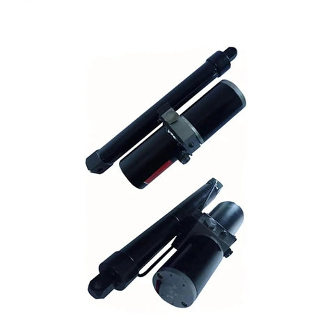 Built Tough Pro Grade Heavy Duty Electric Hydraulic Linear Actuator Featuring Smooth Direct Drive, shown from different angles.