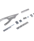 Kick Your Hot Rod Build Up For Real With This CNC Machined 6061-T6 Aluminum Billet Power Steering Bracket Kit Designed for Ford SBF Engines Like The Classic 289, 302 Or 351W To Hold A Saginaw Pump In Place. Silver billet power steering bracket kit with bolts, washers, and spacers