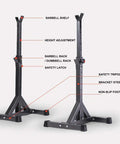 Home Gym Multi Function Weight Lifting Rack With Adjustable Weight Bench For Squats And Bench Press showing barbell rack details